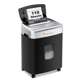 Bonsaii Paper Shredder for Office, 110-Sheet Autofeed Heavy Duty Shredder for Home Office Use, 30 Minutes/Micro Cut/P-4 High Security Level/6 Gallon Large Bin